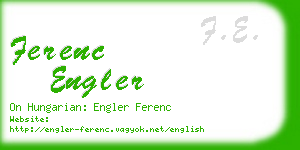 ferenc engler business card